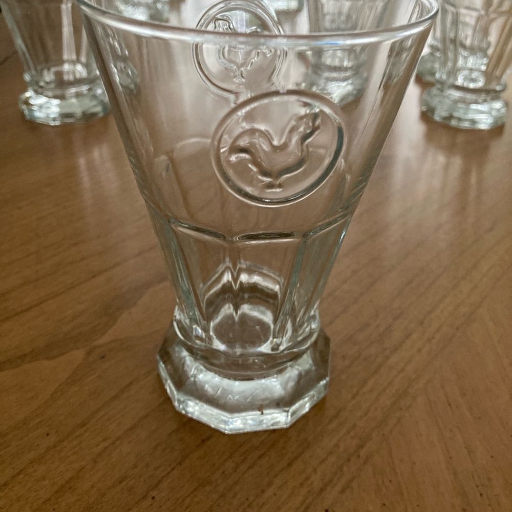Embossed Clear Glass Cristal D’Arques Tumbler Set